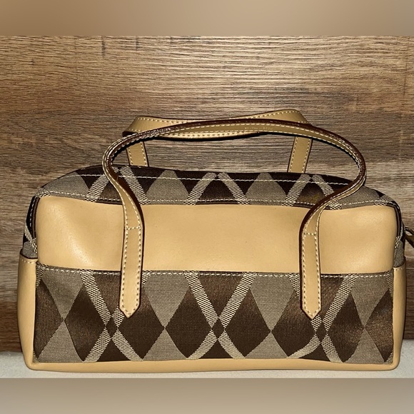 Givenchy Top Handle Leather and Tan Canvas Print EC - Picture 3 of 10